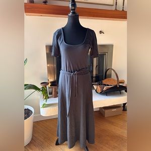 Vince 100% Cotton Belted Midi Dress